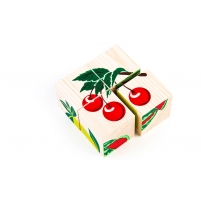 Кубики «Сложи рисунок» «Фрукты-ягоды» 4 шт.