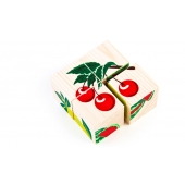 Кубики «Сложи рисунок» «Фрукты-ягоды» 4 шт.