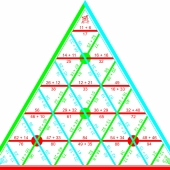 Математическая пирамида.  Вычитание до 20