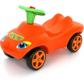 Каталка «Мой любимый автомобиль» оранжевая со звуковым сигналом