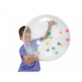 Мяч фитбол диаметр 50 см, с цветными шариками.