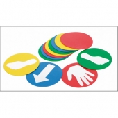 Разметка цветная, резиновые диски с наклейками «Руки-Ноги»