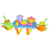 Набор детской посуды «Настенька» с подносом на 4 персоны