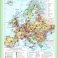 Карта Зарубежная Европа социально-экономическая глянцевое 1-стороннее ламинирование