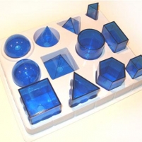 Набор прозрачных геометрических тел разборный (12 предметов) малый