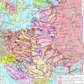 Карта Великая Отечественная война 1941-45 гг. глянцевое 1-стороннее ламинирование