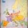 Карта Европа в 50-60 годах XIX века глянцевое 1-стороннее ламинирование