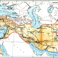 Карта Завоевание Александра Македонского 4 век до н.э. глянцевое 1-стороннее ламинирование