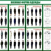 Плакаты Военная форма одежды (12 плакатов, 29,5х21 см)