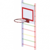 Щит баскетбольный  навесной на шведскую стенку 700х700 мм, ФАНЕРА
