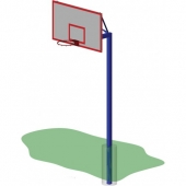 Стойка баскетбольная  уличная одноопорная, вынос 1200 мм
