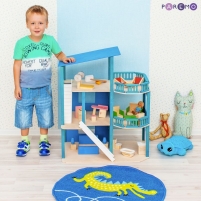Кукольный домик «Лазурный берег» с мебелью 21 предмет