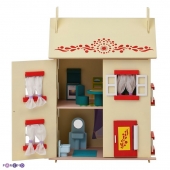 Игрушечный кукольный домик «София» с 15 предметами мебели