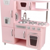 Кухня детская из дерева «Винтаж», цвет Розовый
