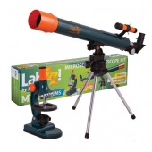 Набор LEVENHUK LabZZ MT2: микроскоп: 75-900 кратный, монокулярный + телескоп: рефрактор, 2 окуляра