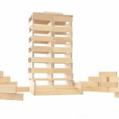 Настольный деревянный конструктор «Брусочки строительные», 122 детали
