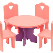 Кукольная мебель «Столик со стульчиками»