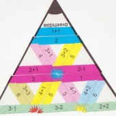 Математическая пирамида Сложение до 10 раздаточная