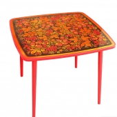 Стол квадратный «Осень» с хохломской росписью